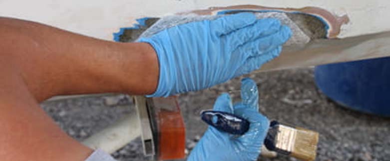 Reparar laminação de casco